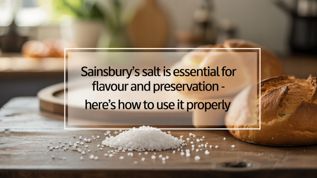 Sainsbury's Salt is Essential for Flavour and Preservation - Here’s How to Use It Properly