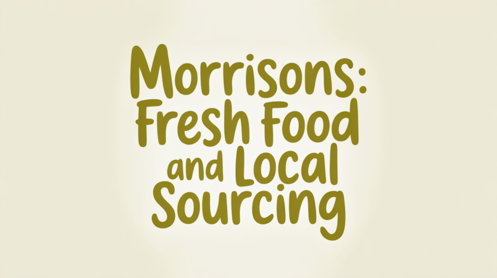 Morrisons: Fresh Food and Local Sourcing