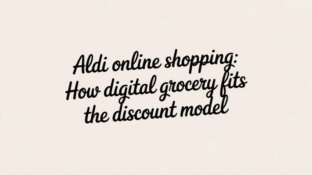 Aldi Online Shopping: How Digital Grocery Fits the Discount Model