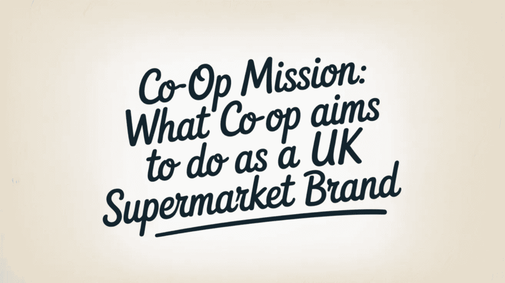 Co-op Mission: What Co-op Aims to Do as a UK Supermarket Brand
