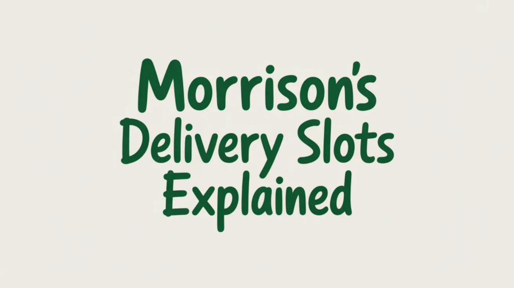 Morrisons Delivery Slots Explained (How They Work, Times, Tips)