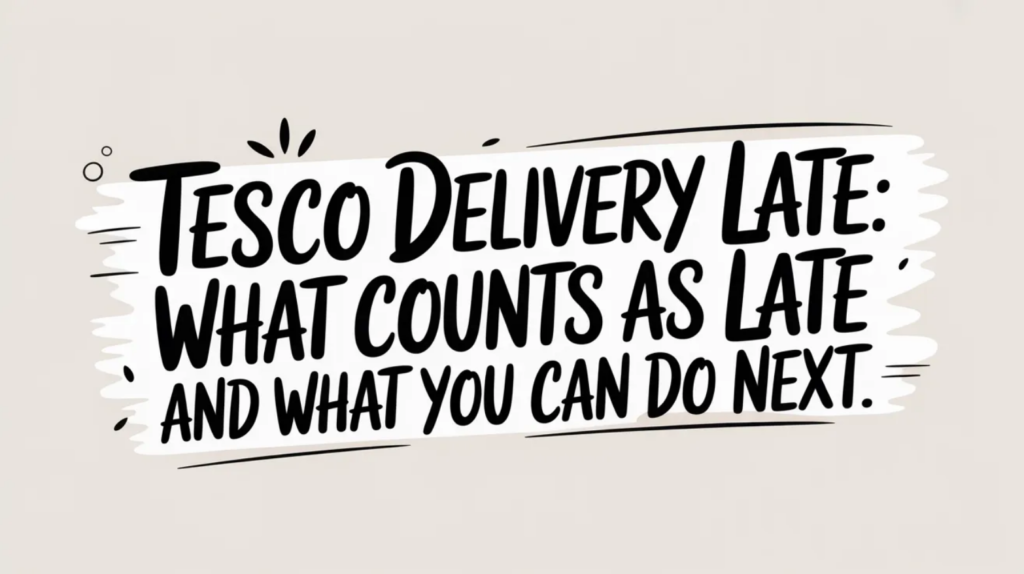 Tesco Delivery Late: What Counts as Late and What You Can Do Next