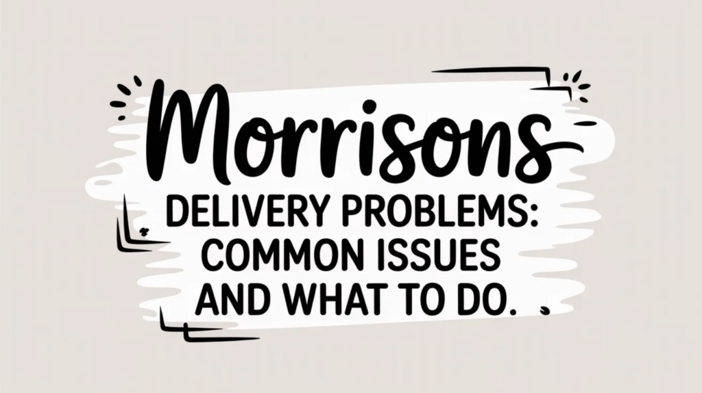 Morrisons Delivery Problems: Common Issues and What to Do