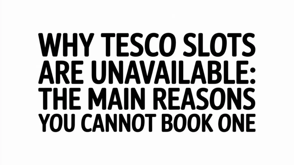 Why Tesco Slots Are Unavailable: The Main Reasons You Cannot Book One