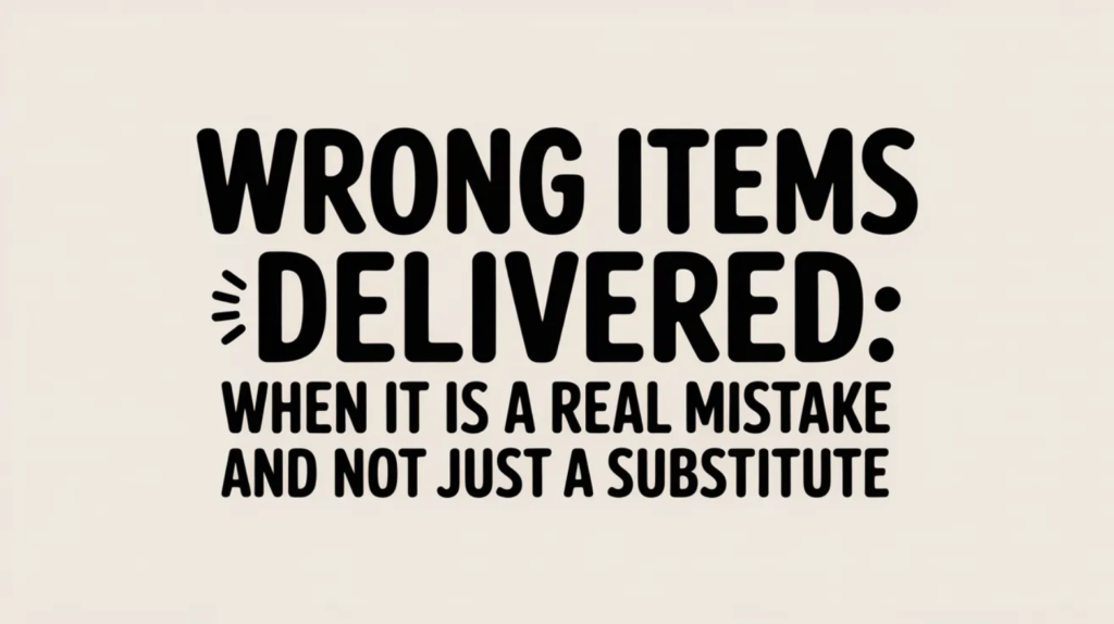 Tesco Wrong Items Delivered: When It Is a Real Mistake and Not Just a Substitute